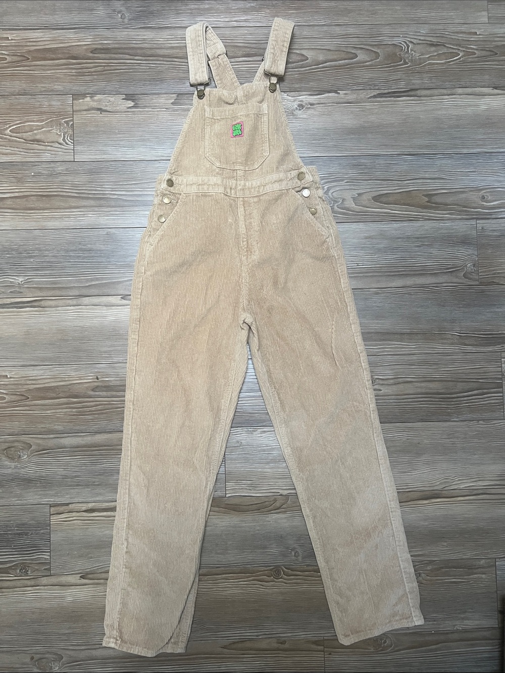 Empyre Beige Corduroy Overalls Jumpsuit